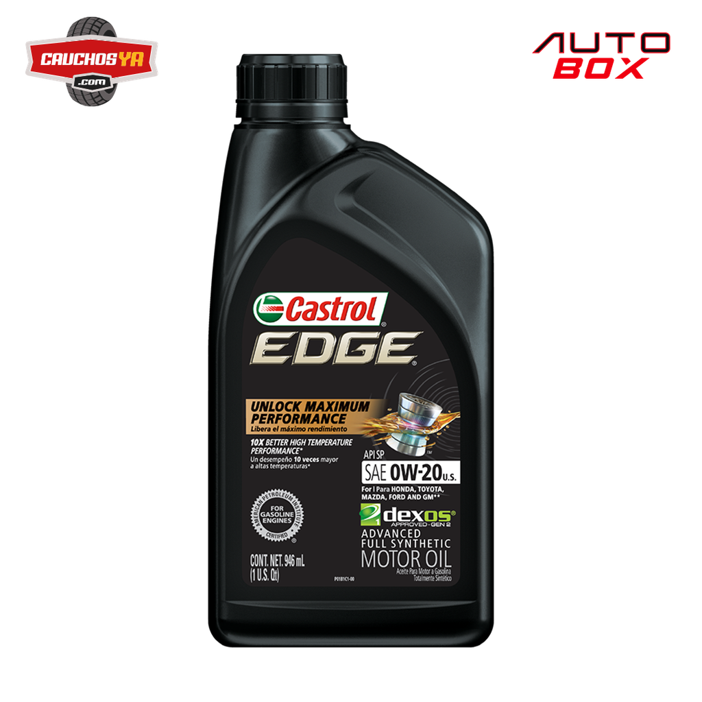 ACEITE CASTROL 0W20 FULL SINTETICO EDGE 946 ML